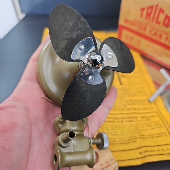 Vintage TRICO Vacuum Operated Motor Car Fan VF-2 Flexible Blade Model Box Paper - Picture 9 of 11